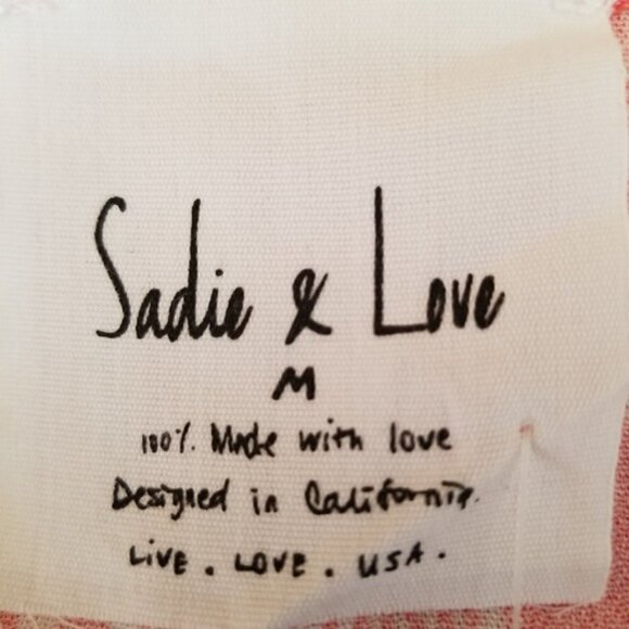 NWT Sadie & Love Striped Cropped Button Down top L - Picture 3 of 5